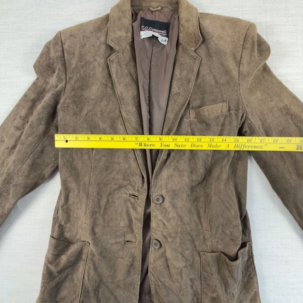 Vintage C.C. Cromwell Genuine Pig Suede Leather Two-Button Blazer Jacket